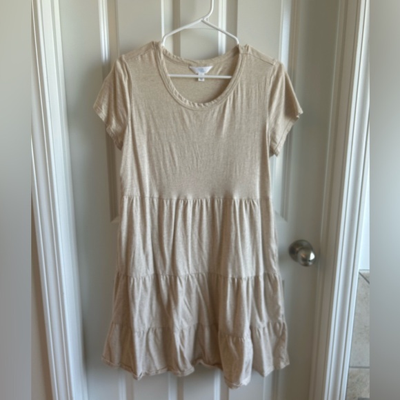 Dresses & Skirts - Women’s Short-Sleeve Dress - Cream